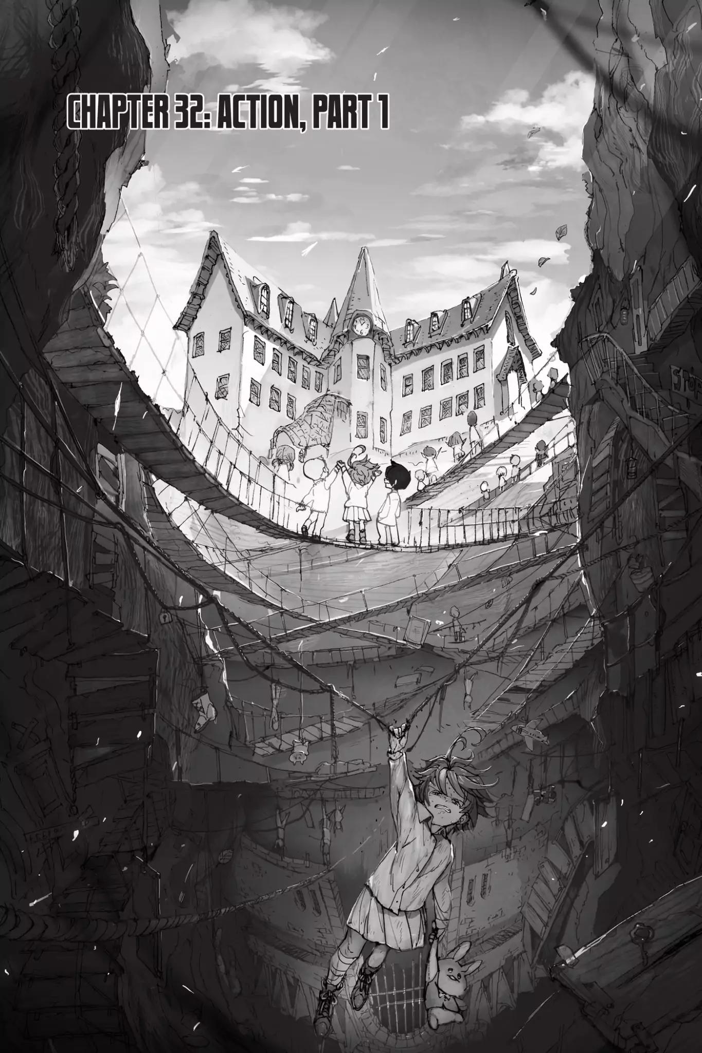 Yakusoku no Neverland Chapter 32 page 1 - Chapter 32: Action, Part 1