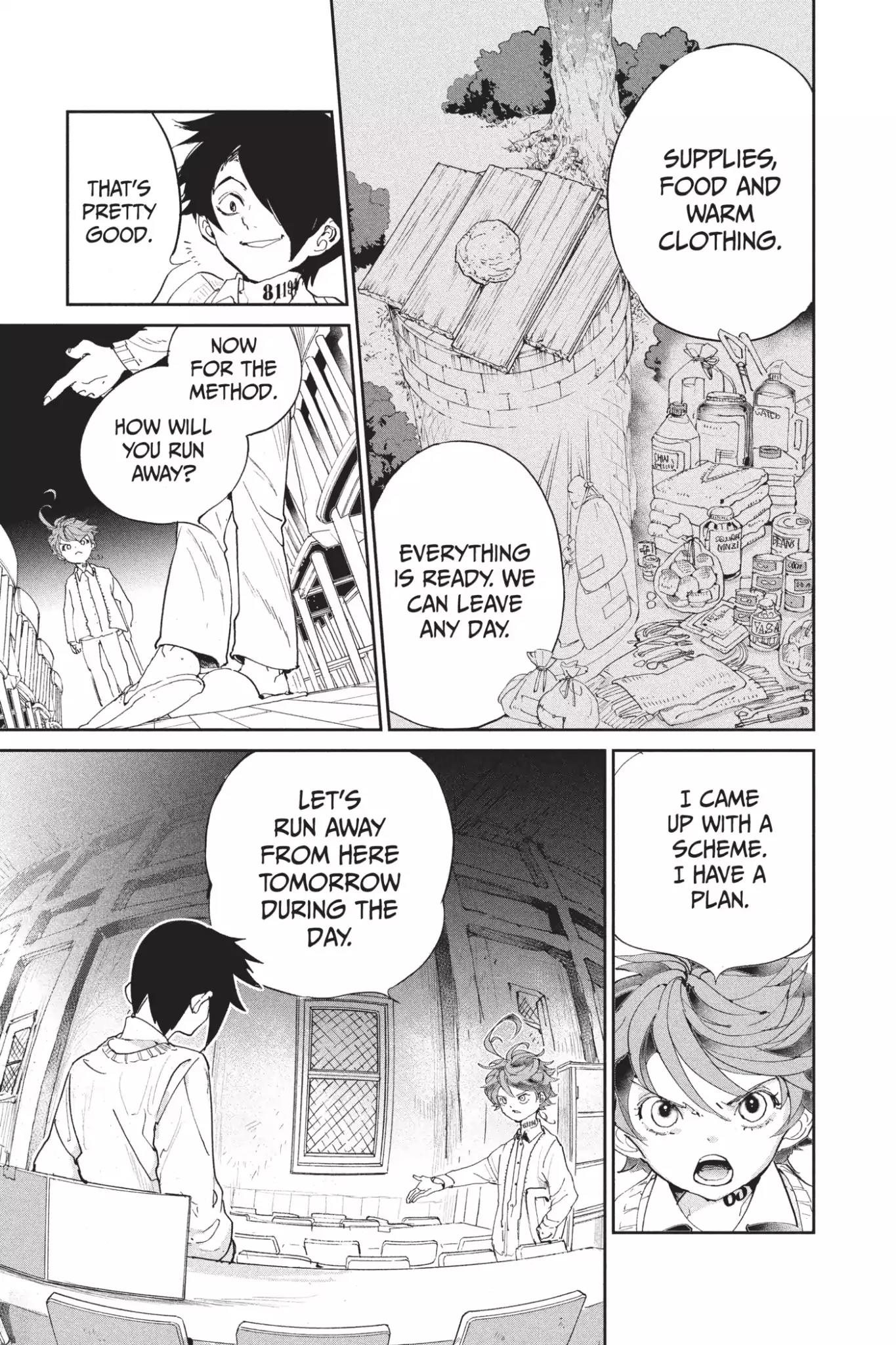 Yakusoku no Neverland Chapter 32 page 9 - Chapter 32: Action, Part 1
