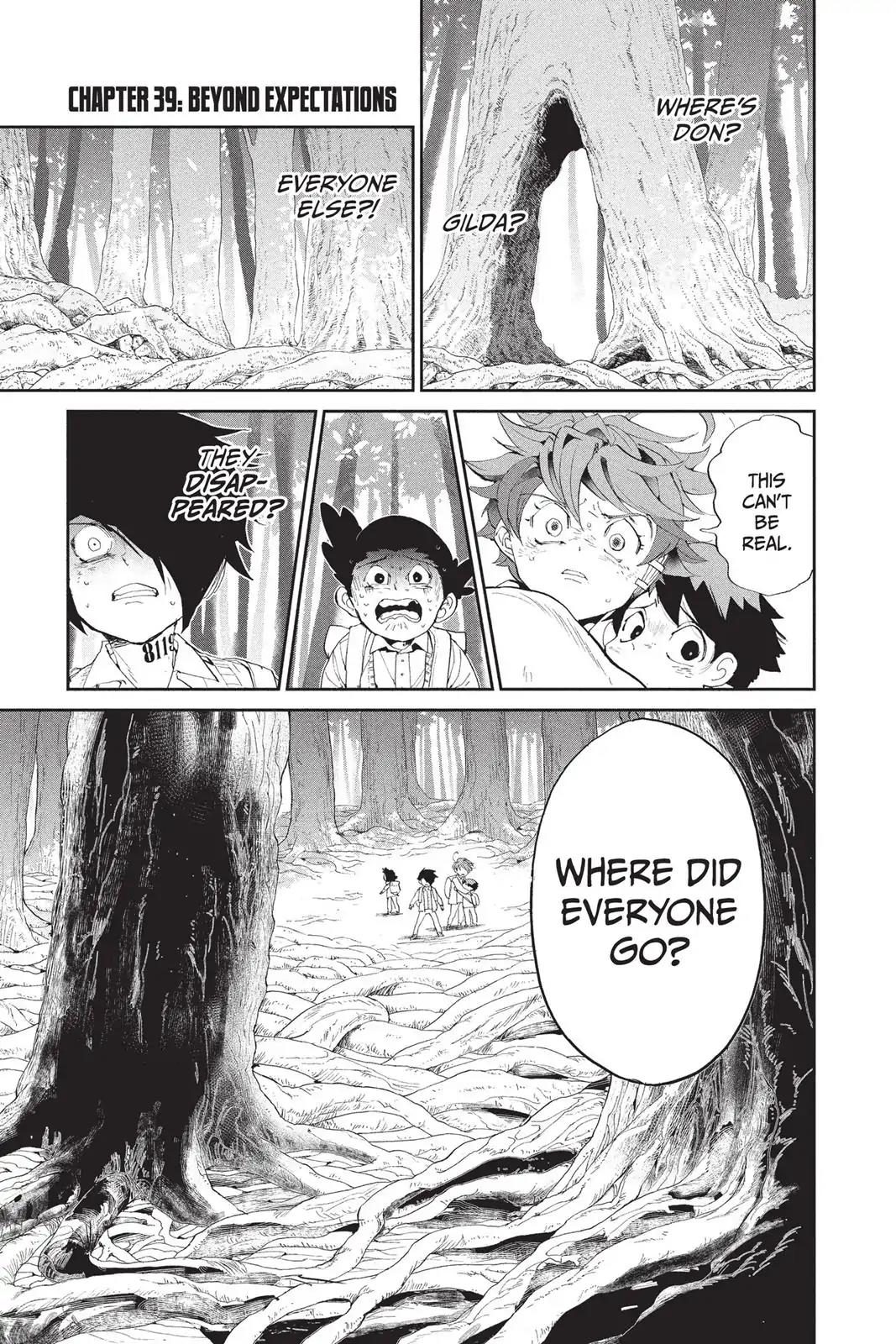 Yakusoku no Neverland Chapter 39 page 1 - Chapter 39: Beyond Expectations