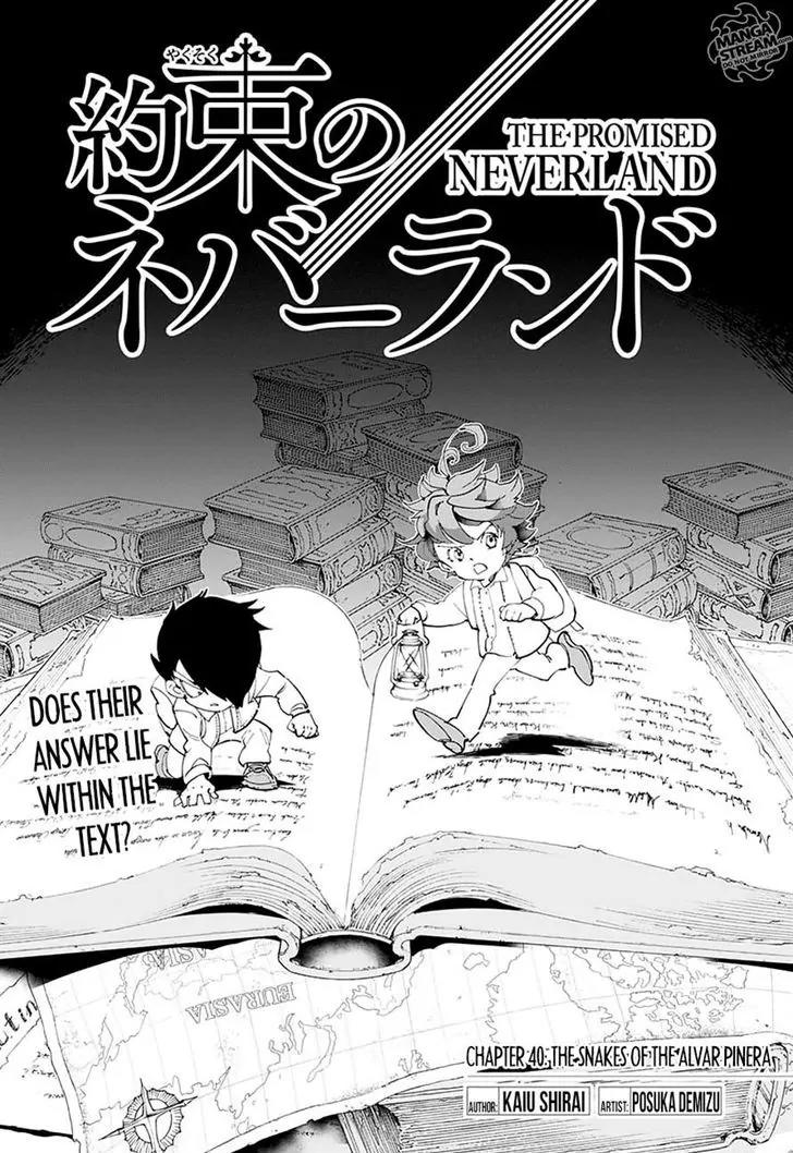 Yakusoku no Neverland Chapter 40 page 3 - Chapter 40: The Snakes of the Alvar Pinera