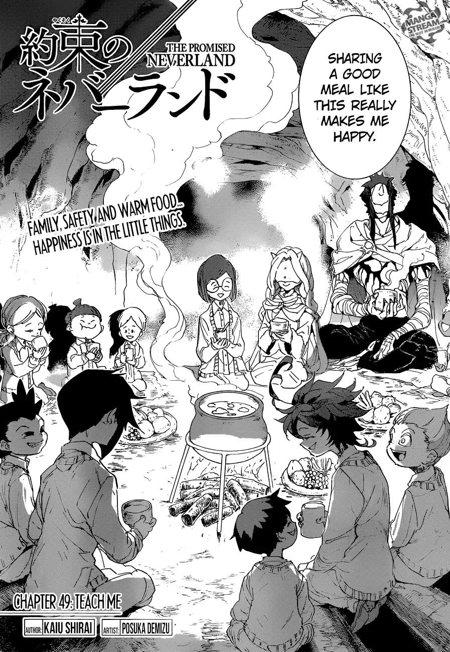 Yakusoku no Neverland Chapter 49 page 3 - Chapter 49: Teach Me