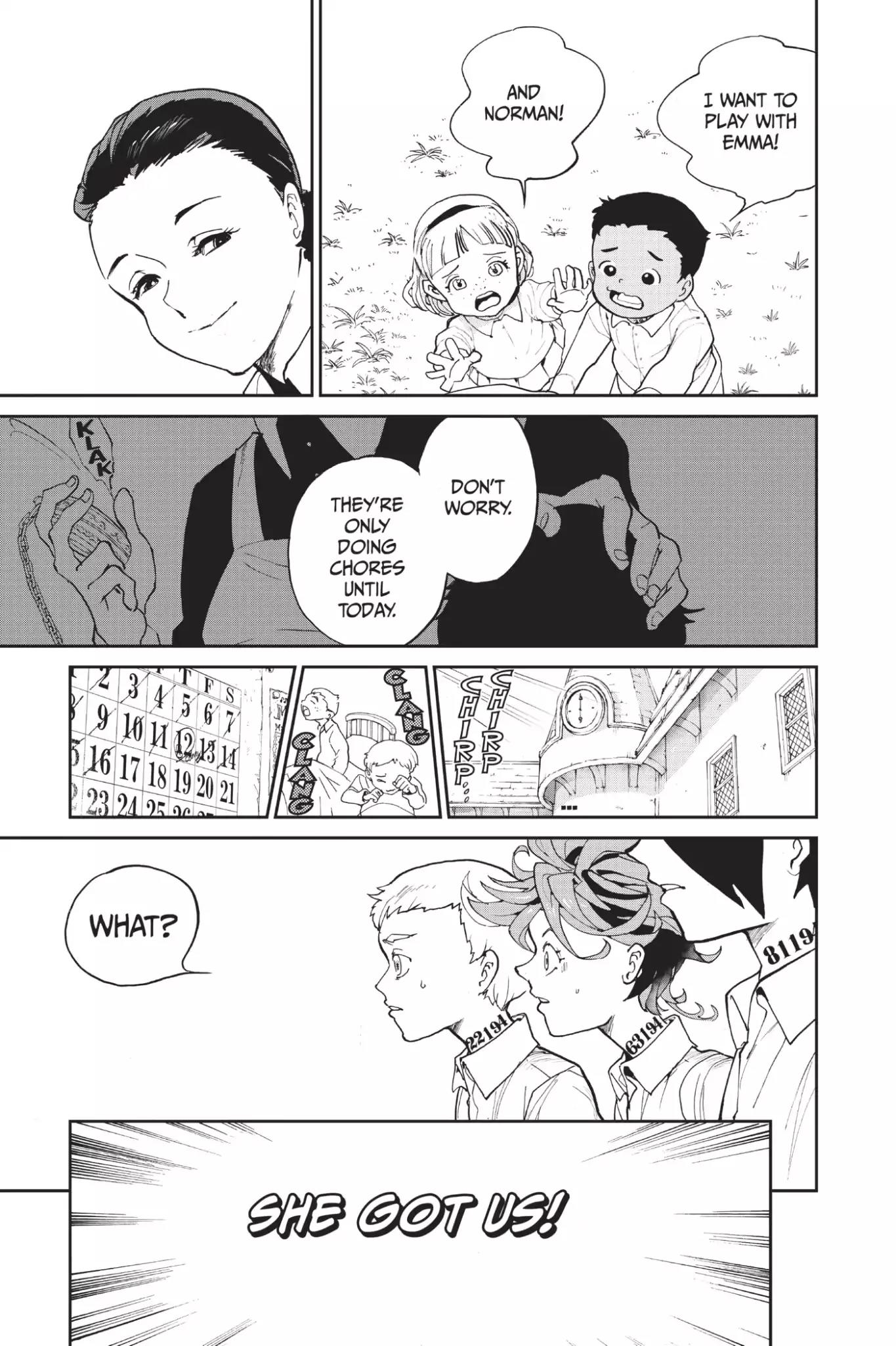 Yakusoku no Neverland Chapter 5 page 15 - Chapter 5: She Got Us!