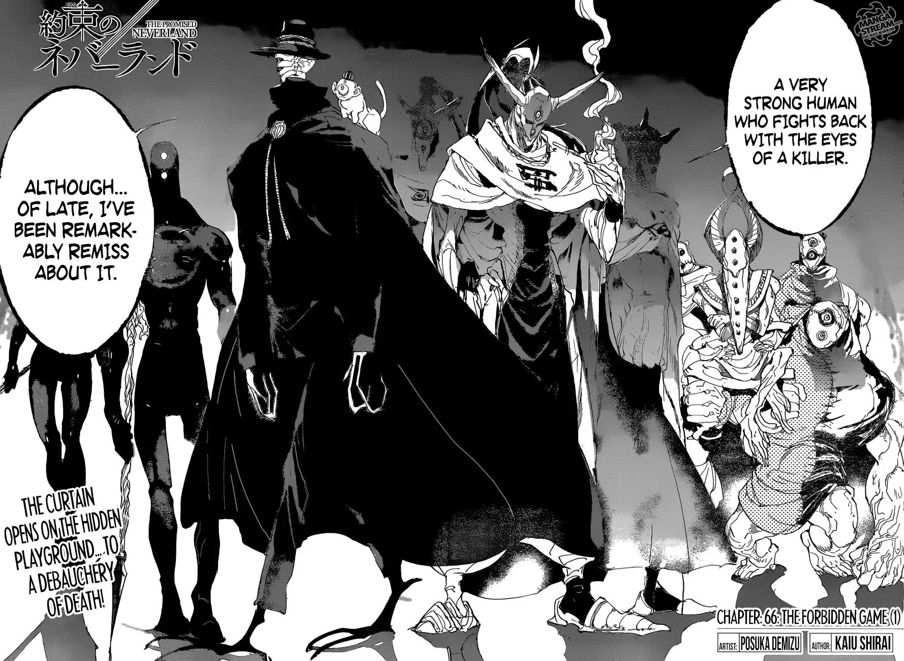 Yakusoku no Neverland Chapter 66 page 3 - Chapter 66: The Forbidden Game (1)