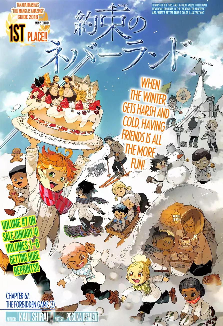 Yakusoku no Neverland Chapter 67 page 1 - Chapter 67: The Forbidden Game (2)
