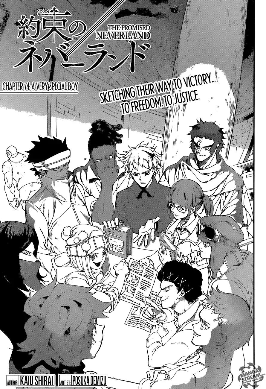 Yakusoku no Neverland Chapter 74 page 4 - Chapter 74: A Very Special Boy