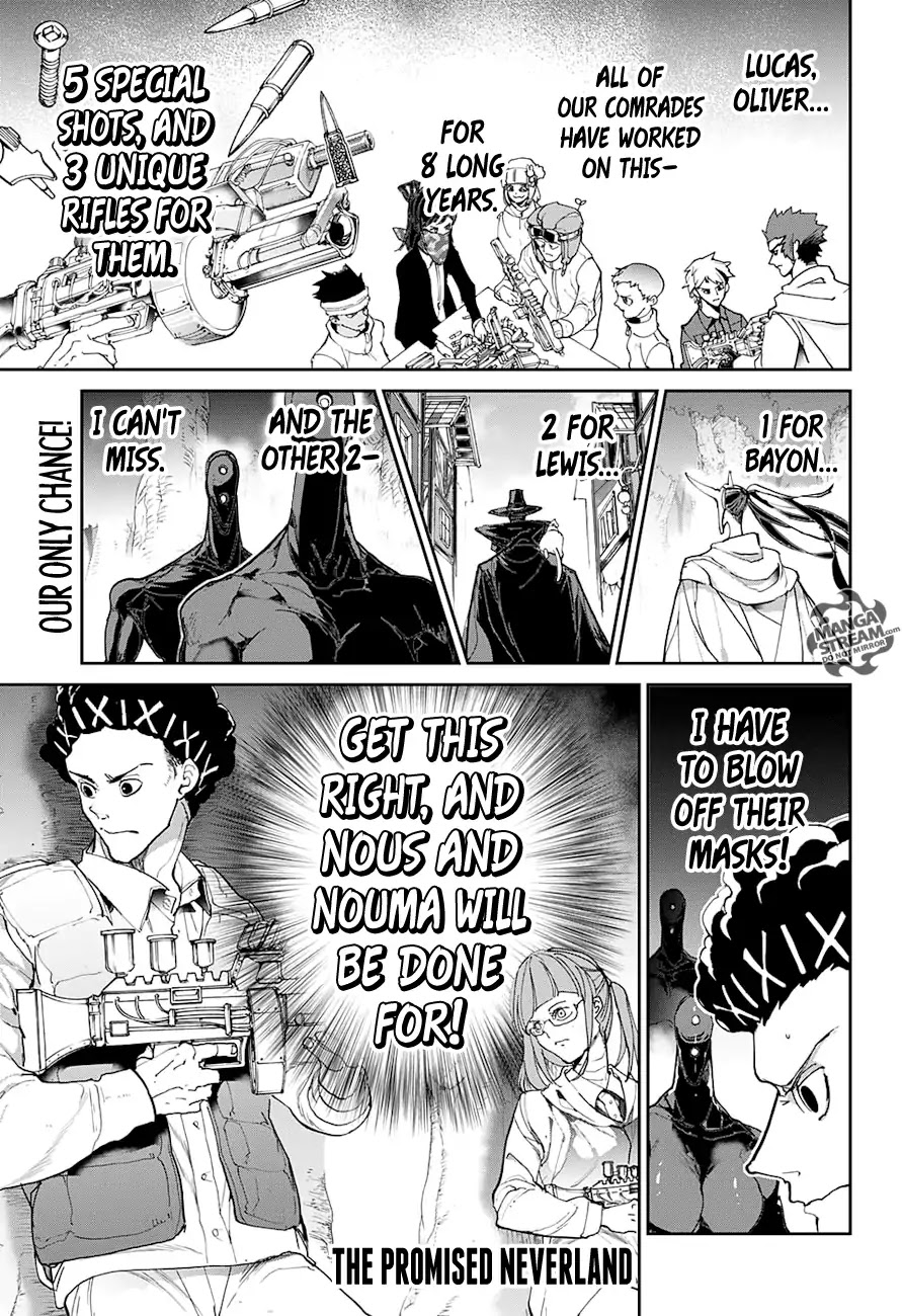Yakusoku no Neverland Chapter 79 page 1 - Chapter 79: O Make Every One The Decisive Arrow!
