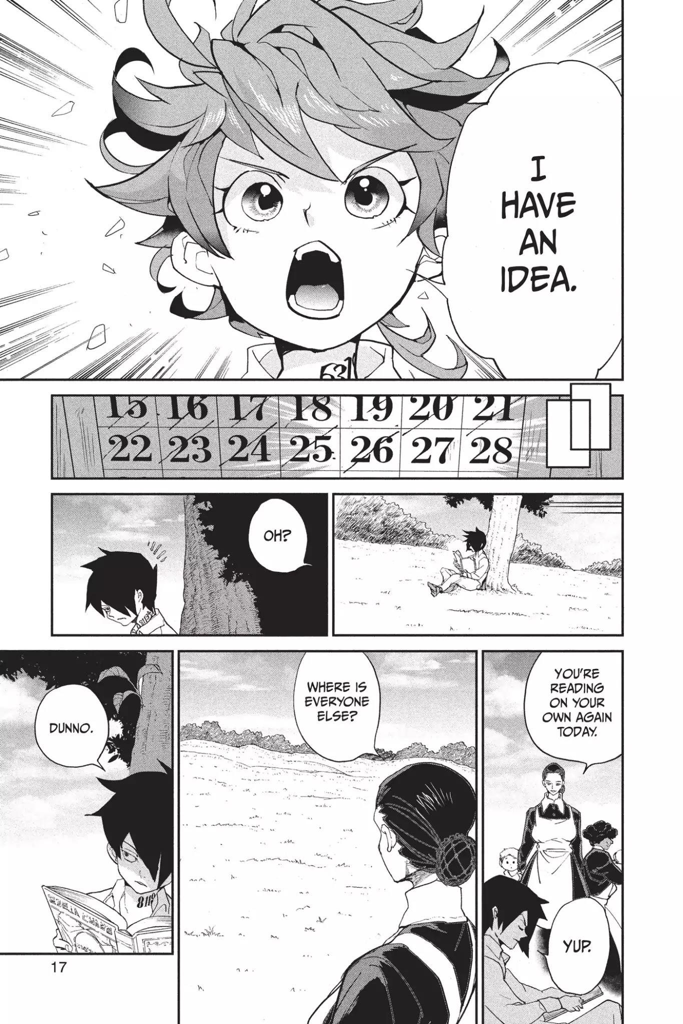 Yakusoku no Neverland Chapter 8 page 17 - Chapter 8: I Have an Idea