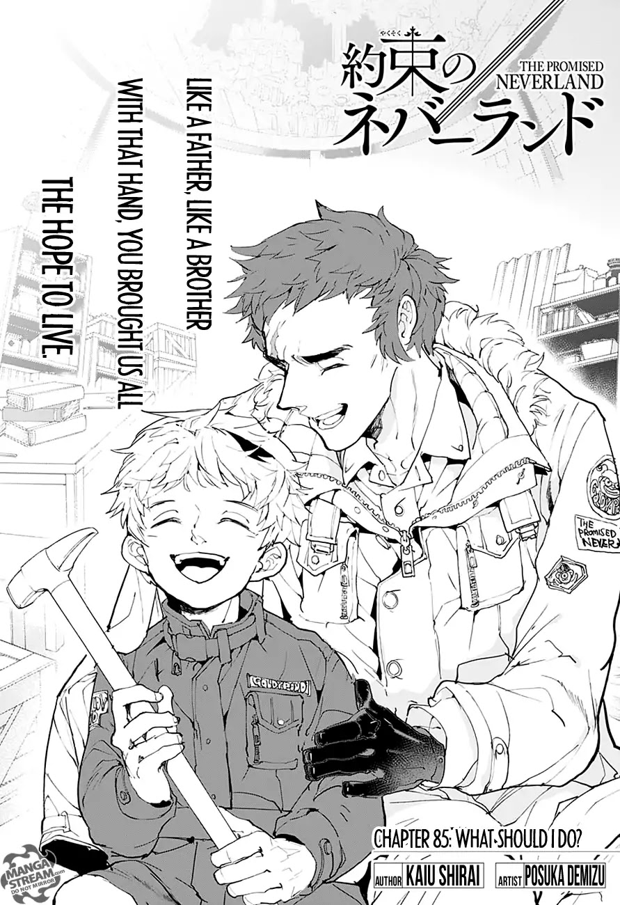 Yakusoku no Neverland Chapter 85 page 5 - Chapter 85: What Should I Do?