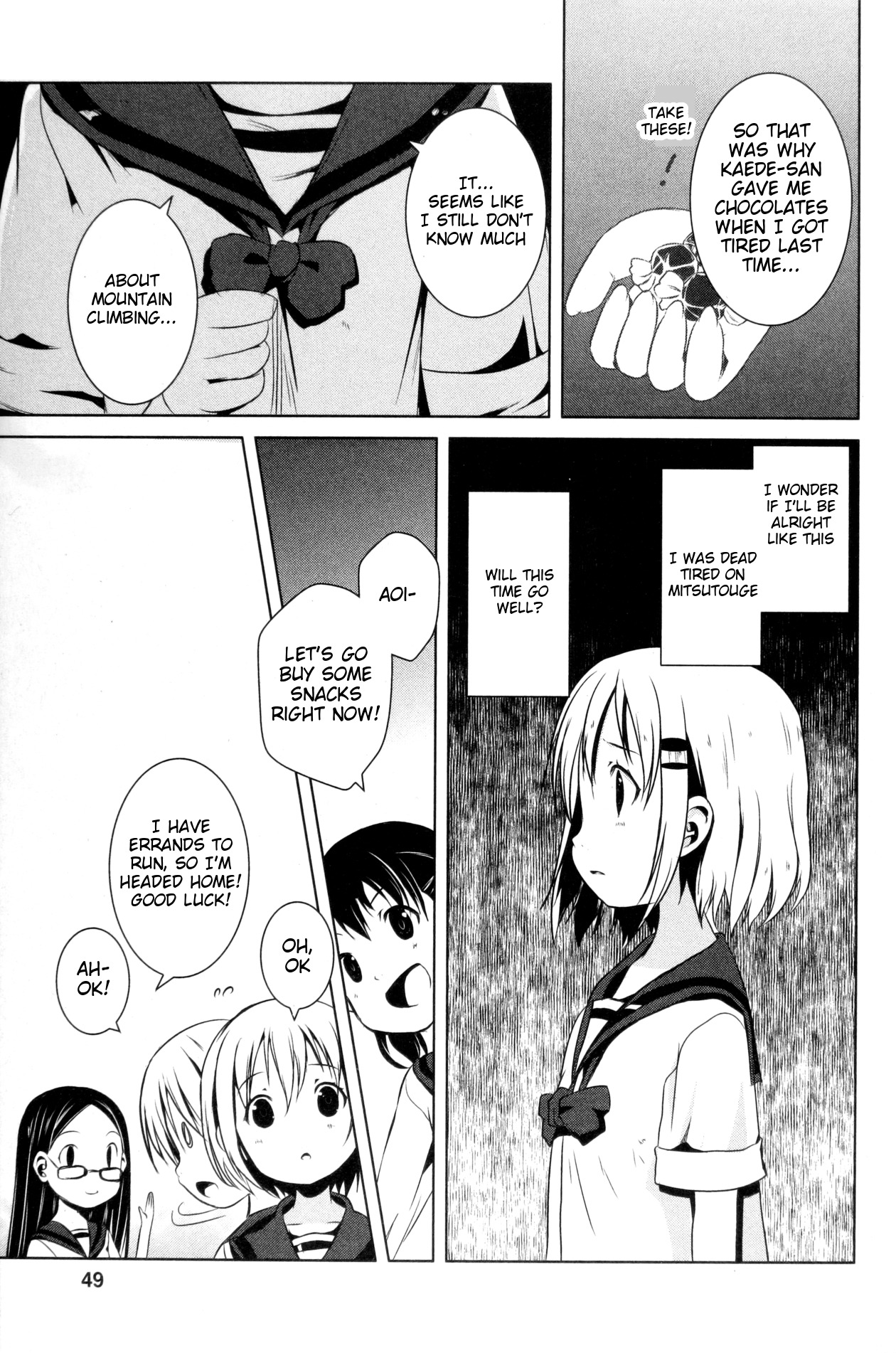 Yama No Susume Chapter 18 page 7 - Chapter 18: Let's Choose Trail Snacks!