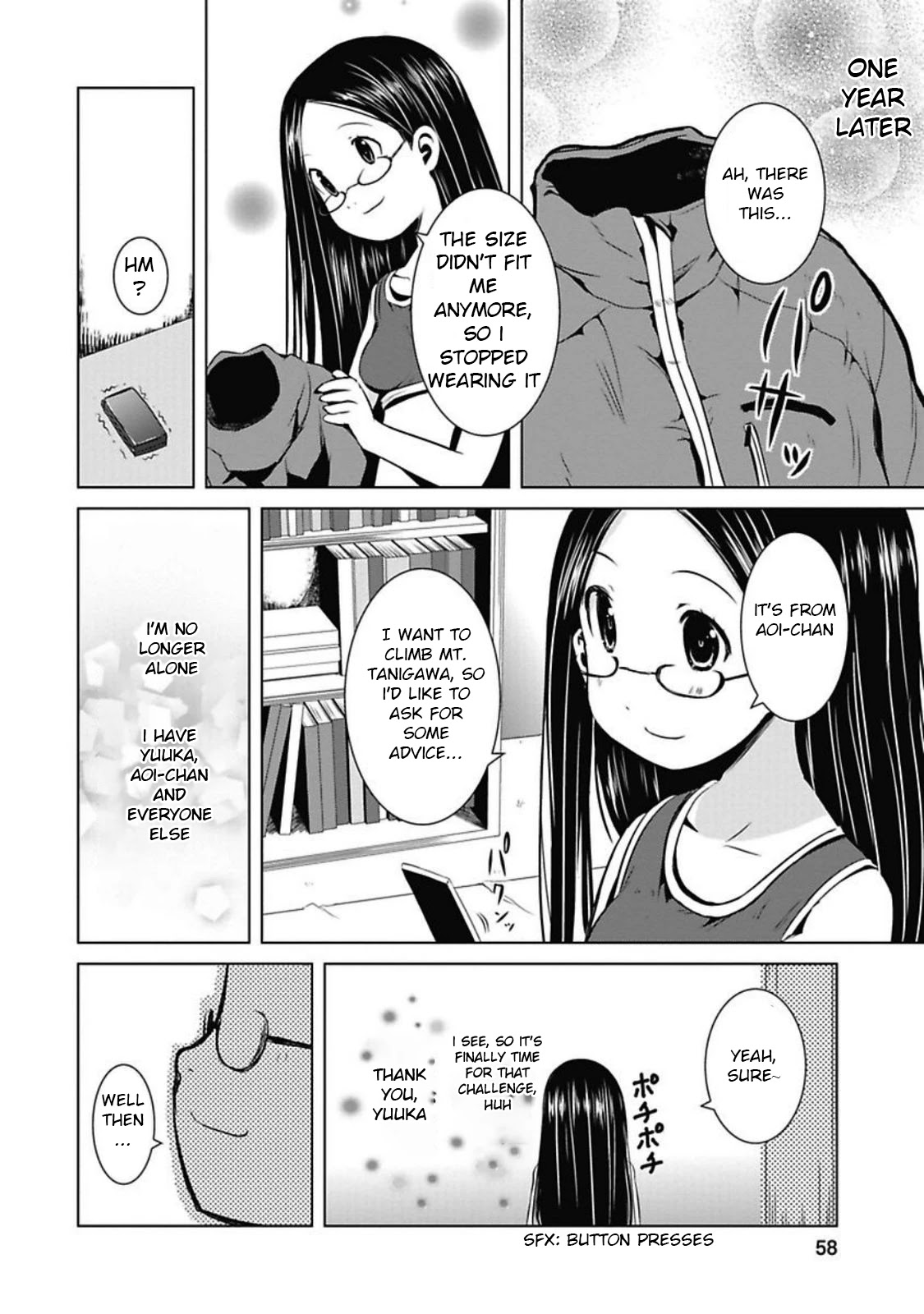 Yama No Susume Chapter 26 page 16 - Chapter 26: Memories of Rain Gear