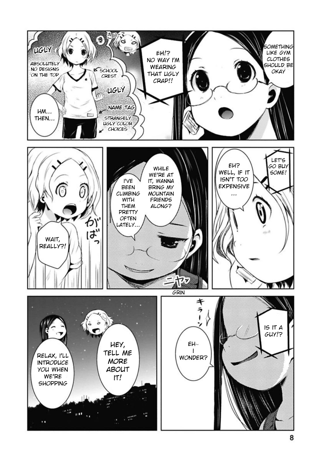 Yama No Susume Chapter 33 page 7 - Chapter 33: I Can't Use My Gym Clothes?