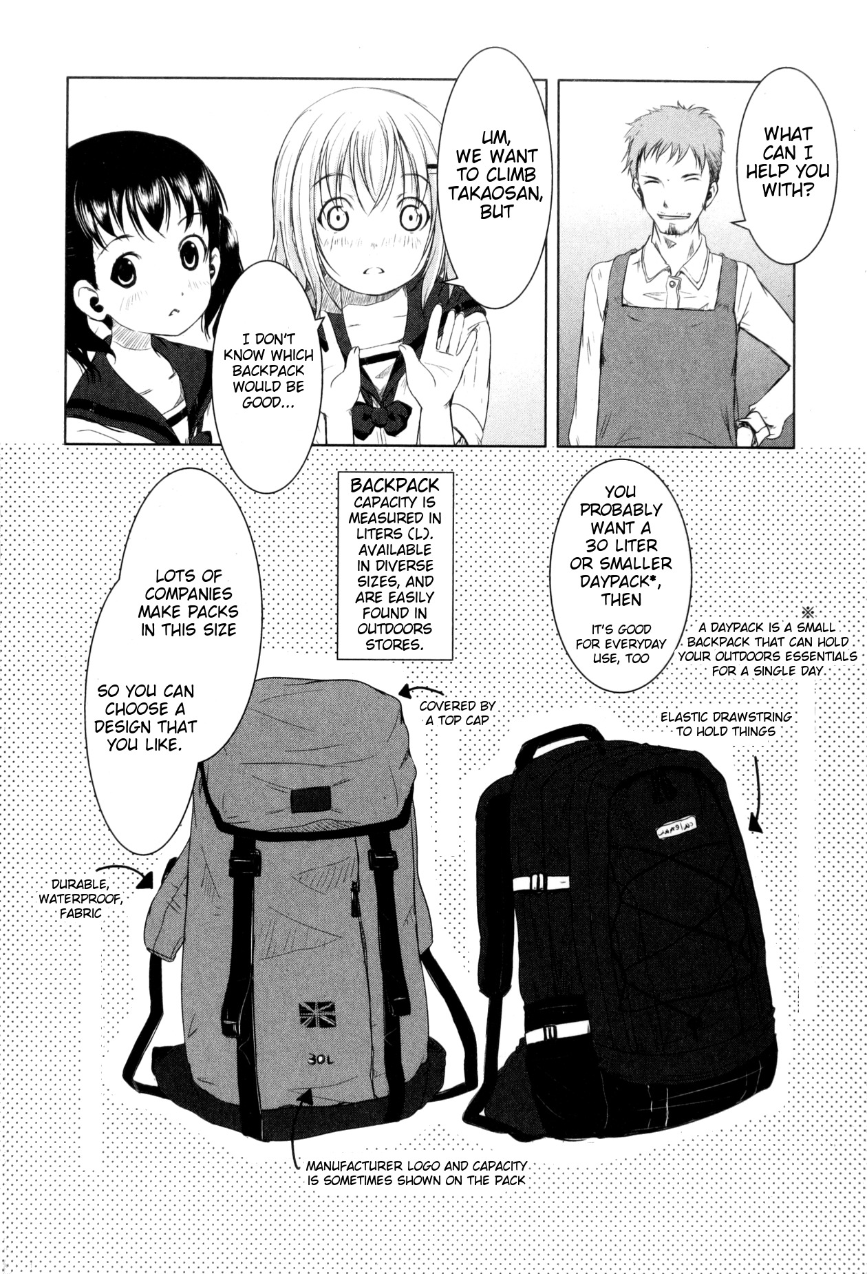 Yama No Susume Chapter 6 page 8 - Chapter 6: What's a Daypack!?
