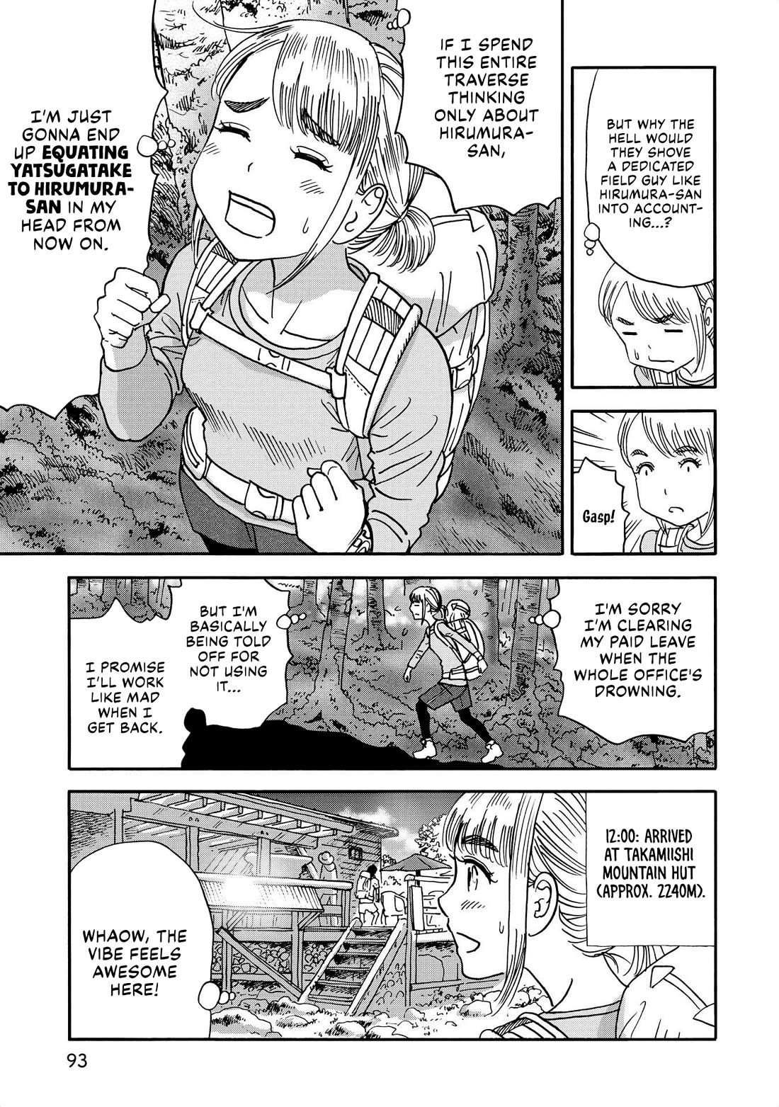 Yama to Shokuyoku to Watashi Chapter 21 page 7 - Chapter 21: Yatsugatake Traverse, Part 1: Takamiishi's Agepan
