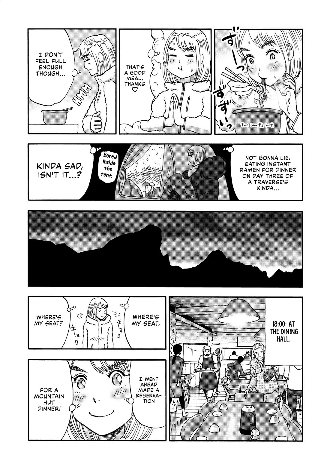 Yama to Shokuyoku to Watashi Chapter 23 page 12 - Chapter 23: Yatsugatake Traverse, Part 3: A Nice Relaxing Steak