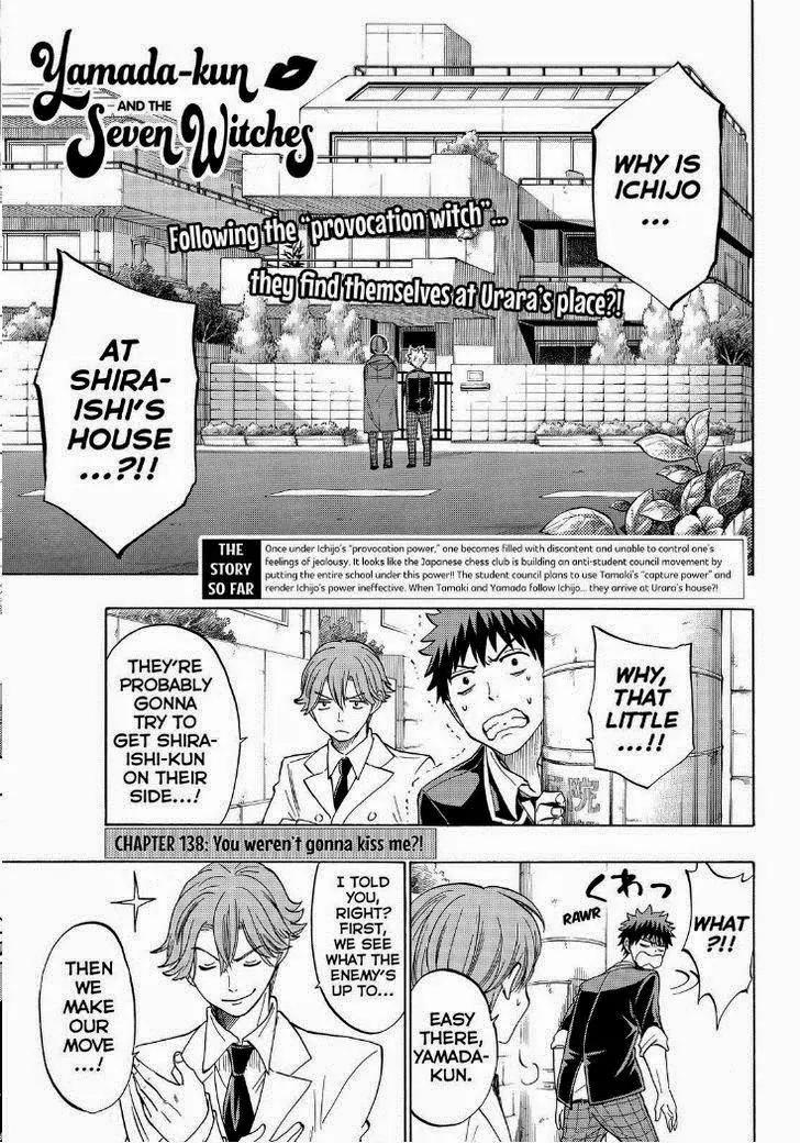 Yamada-kun to 7-nin no Majo Chapter 138 page 2 - Chapter 138: You Weren't Gonna Kiss Me?!