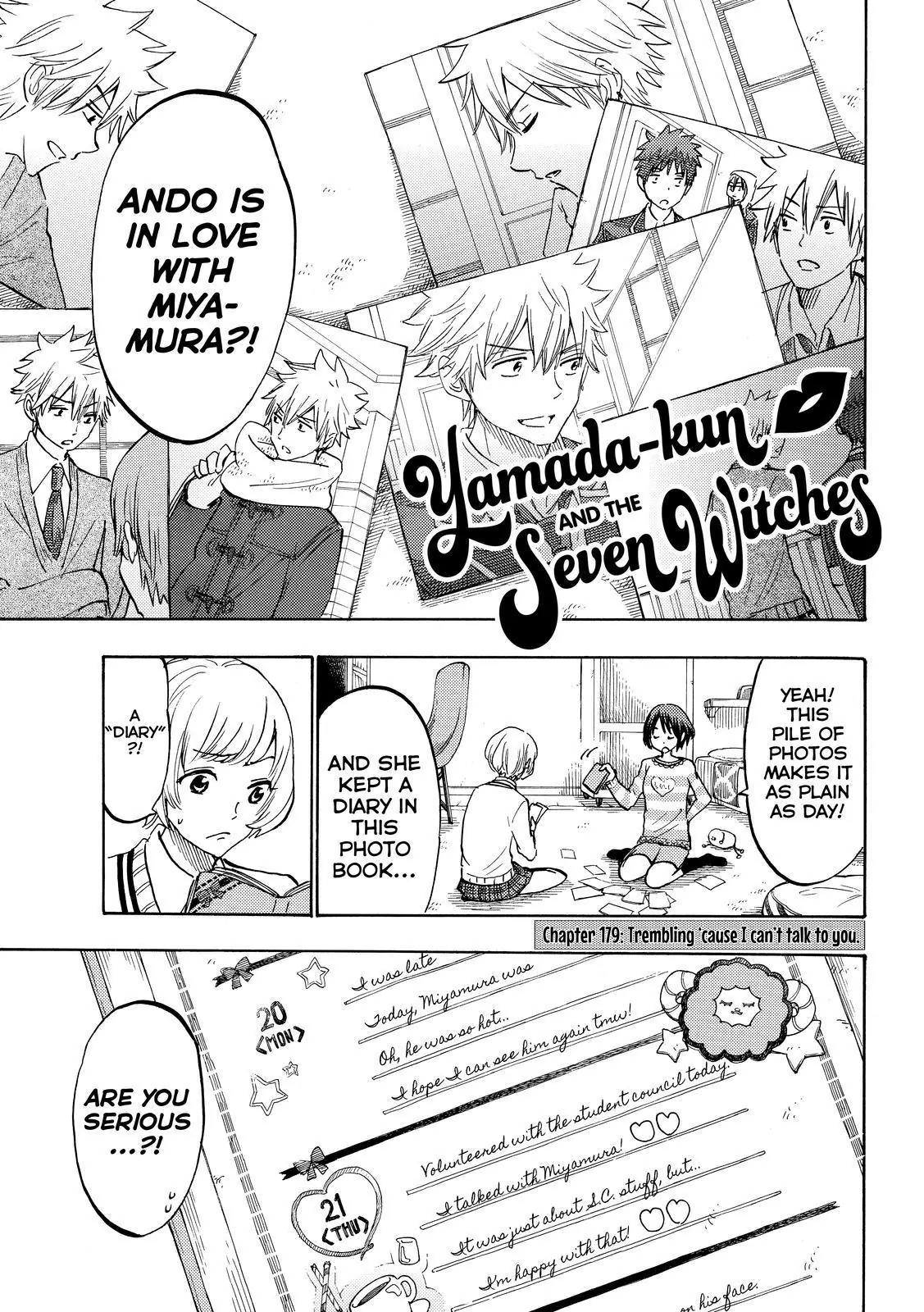 Yamada-kun to 7-nin no Majo Chapter 179 page 1 - Chapter 179: Trembling Cause I Can't Talk To You.