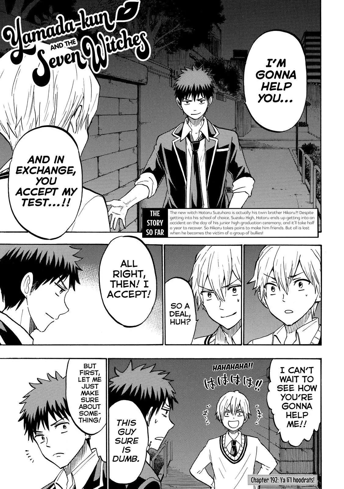 Yamada-kun to 7-nin no Majo Chapter 192 page 2 - Chapter 192 : Ya li'l hoodrats!
