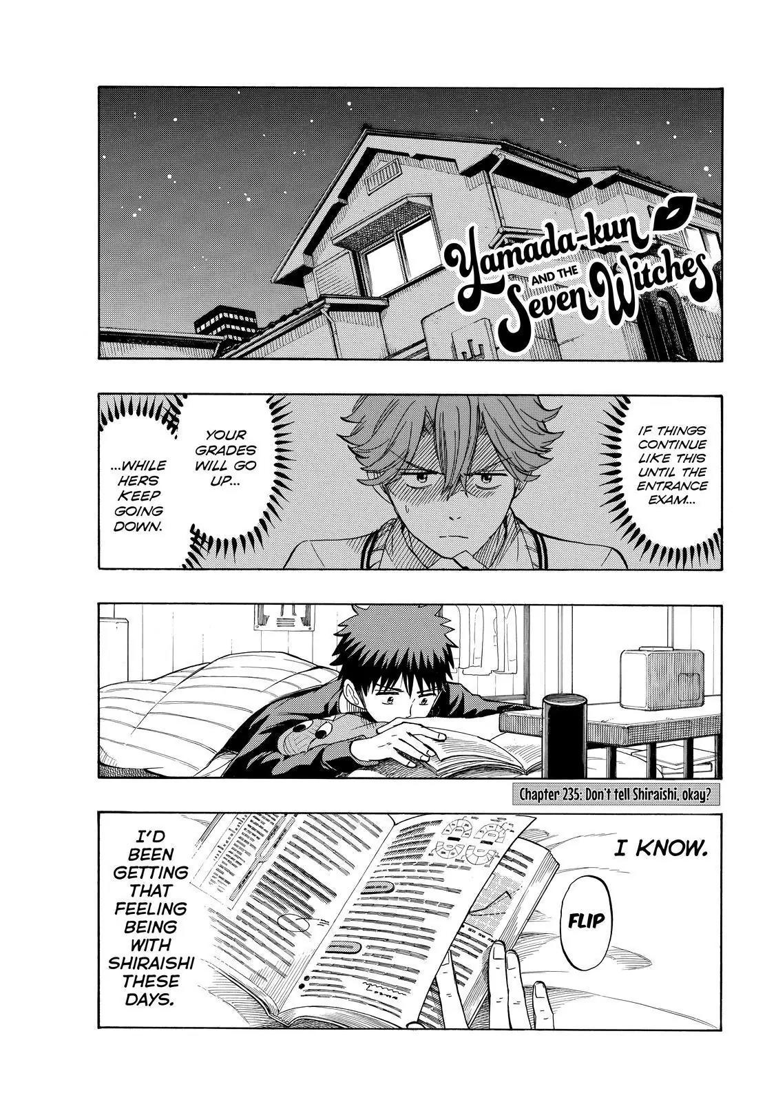 Yamada-kun to 7-nin no Majo Chapter 235 page 1 - Chapter 235: Don't Tell Shiraishi, Okay?