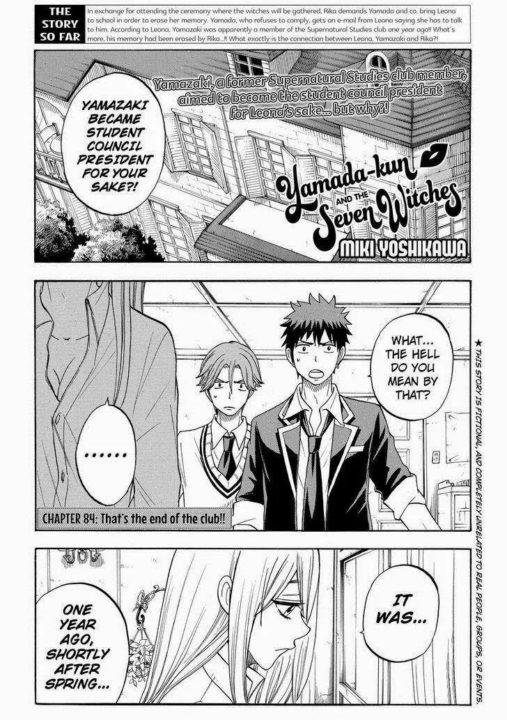 Yamada-kun to 7-nin no Majo Chapter 84 page 1 - Chapter 84: That's The End Of The Club!!