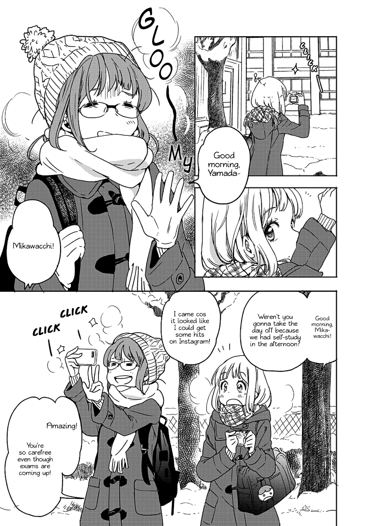 Yamada to Kase-san Chapter 3 page 4 - Chapter 3: Powdery Snow and Kase-san