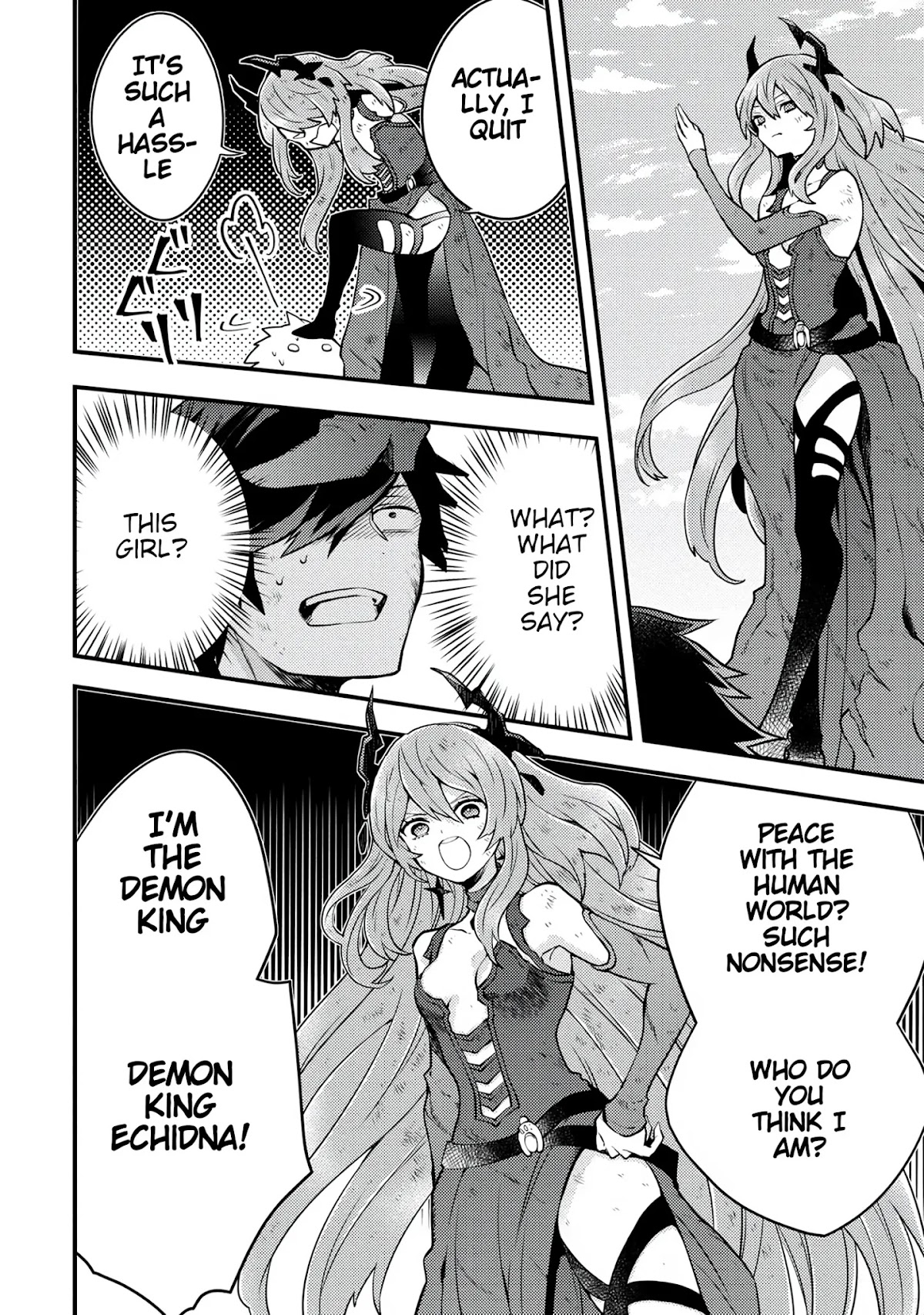 Yamemasu Tsugi No Shokuba Ha Mao Jo Chapter 15.1 page 4 - Chapter 15.1 - 15.3: Hero, Protect Humanity ………… ①