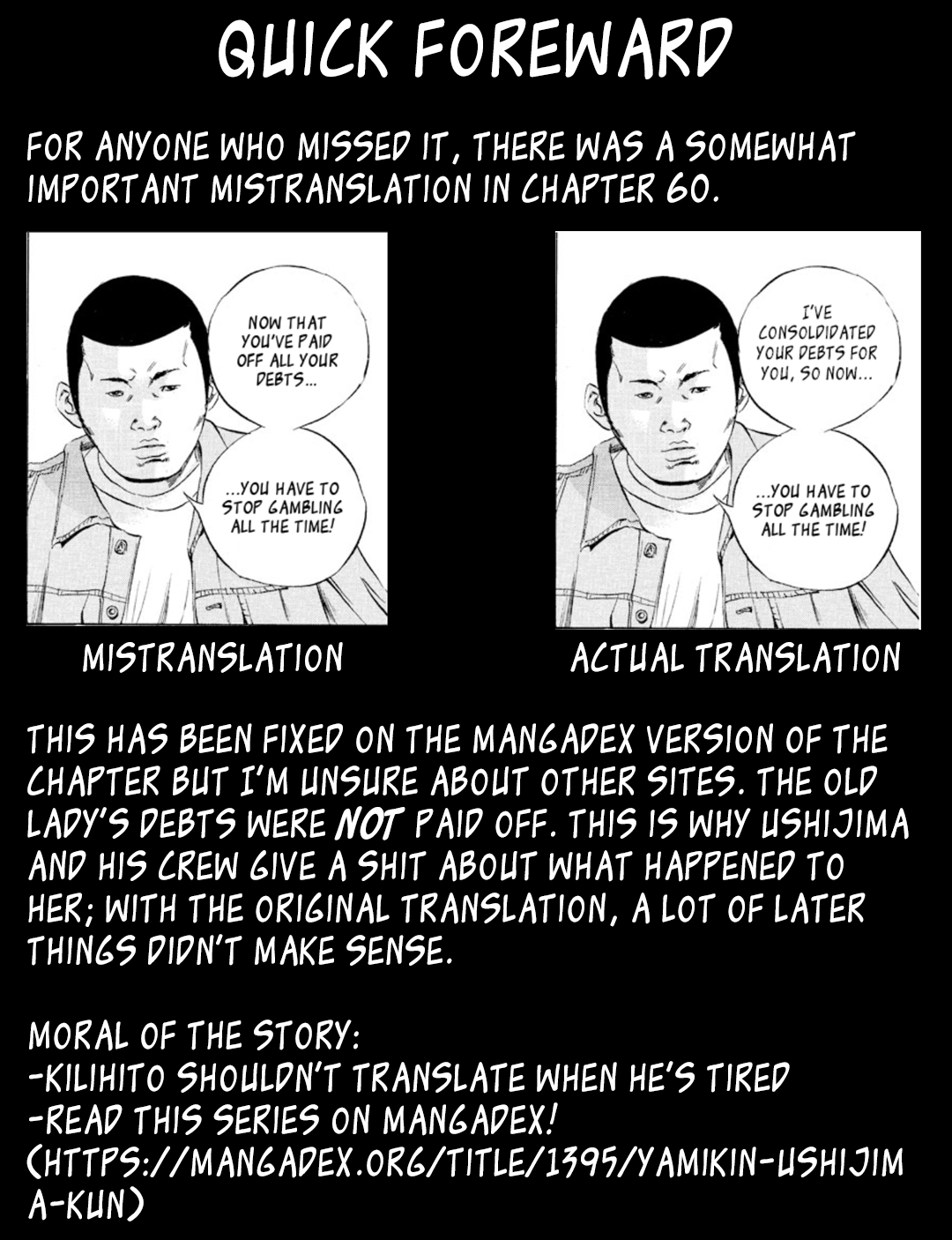 Yamikin Ushijima-kun Chapter 61 page 1 - Chapter 61: Sex Worker-kun 20