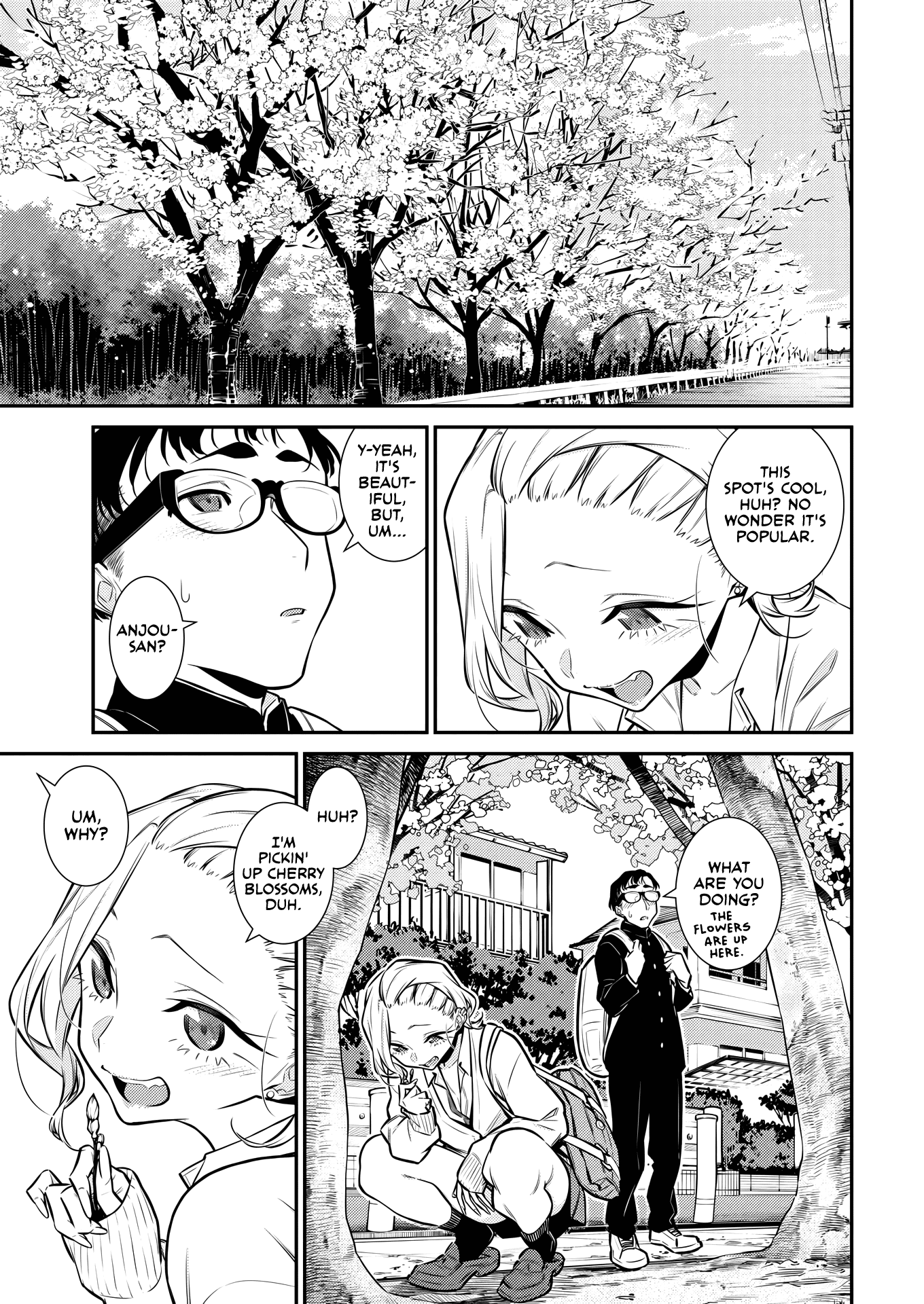 Yancha Gal no Anjou-san Chapter 112 page 3 - Chapter 112: Anjou-san Wants to Eat Cherry Blossoms