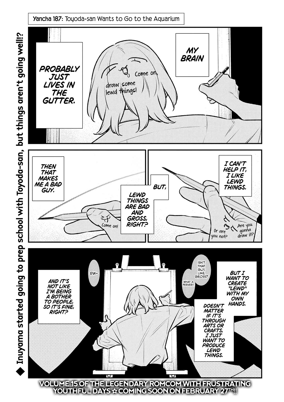 Yancha Gal no Anjou-san Chapter 187 page 1 - Chapter 187: Toyoda-san Wants to Go to the Aquarium