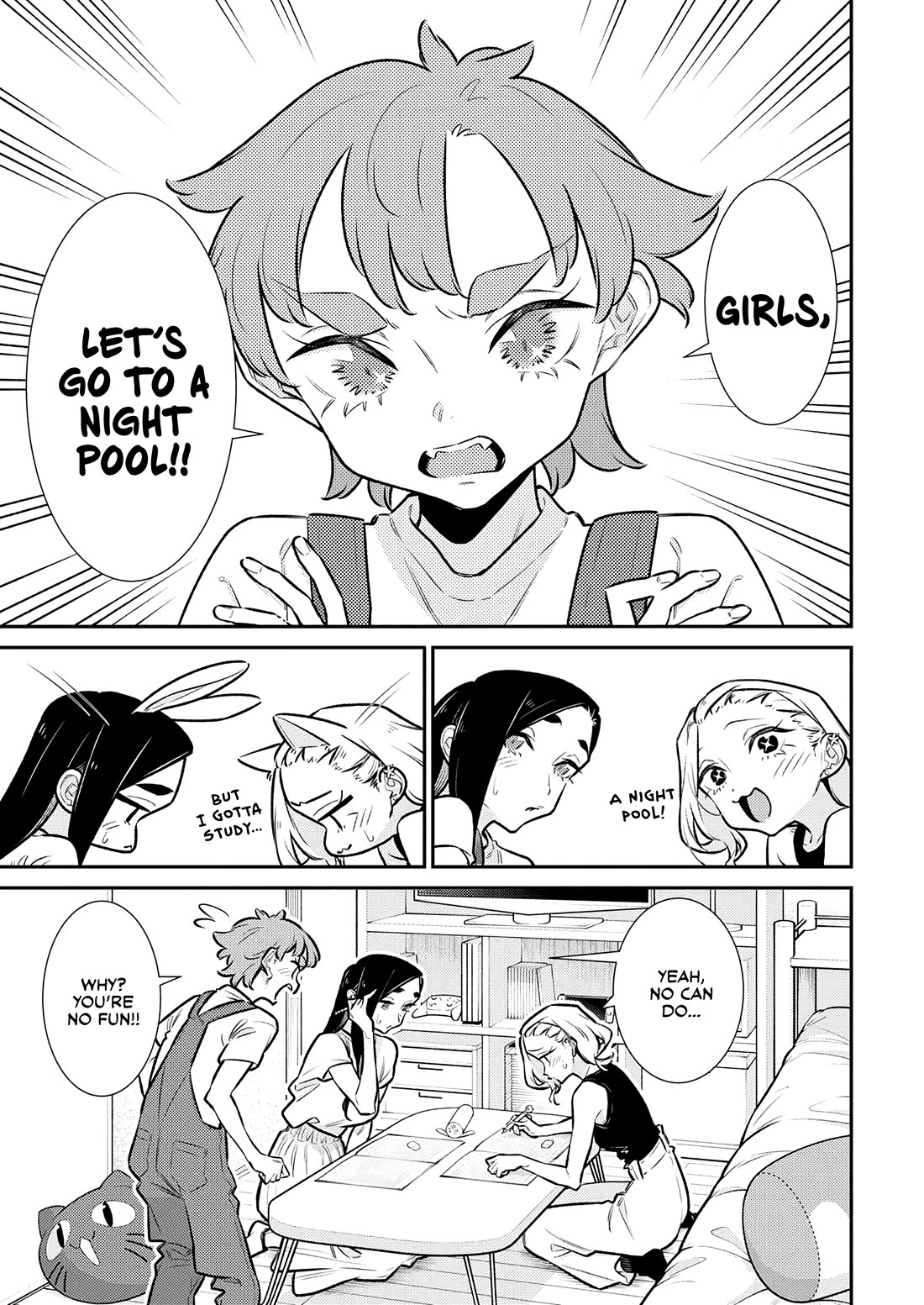 Yancha Gal no Anjou-san Chapter 202 page 1 - Chapter 202: Chita-san Wants to Hang Out at a Night Pool