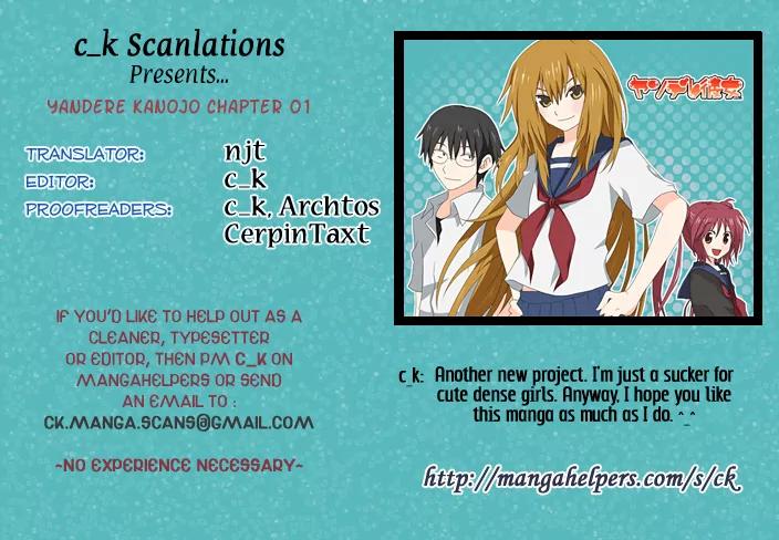 Yandere Kanojo Chapter 1 page 1 - Chapter 1: Spring, the Season of Love