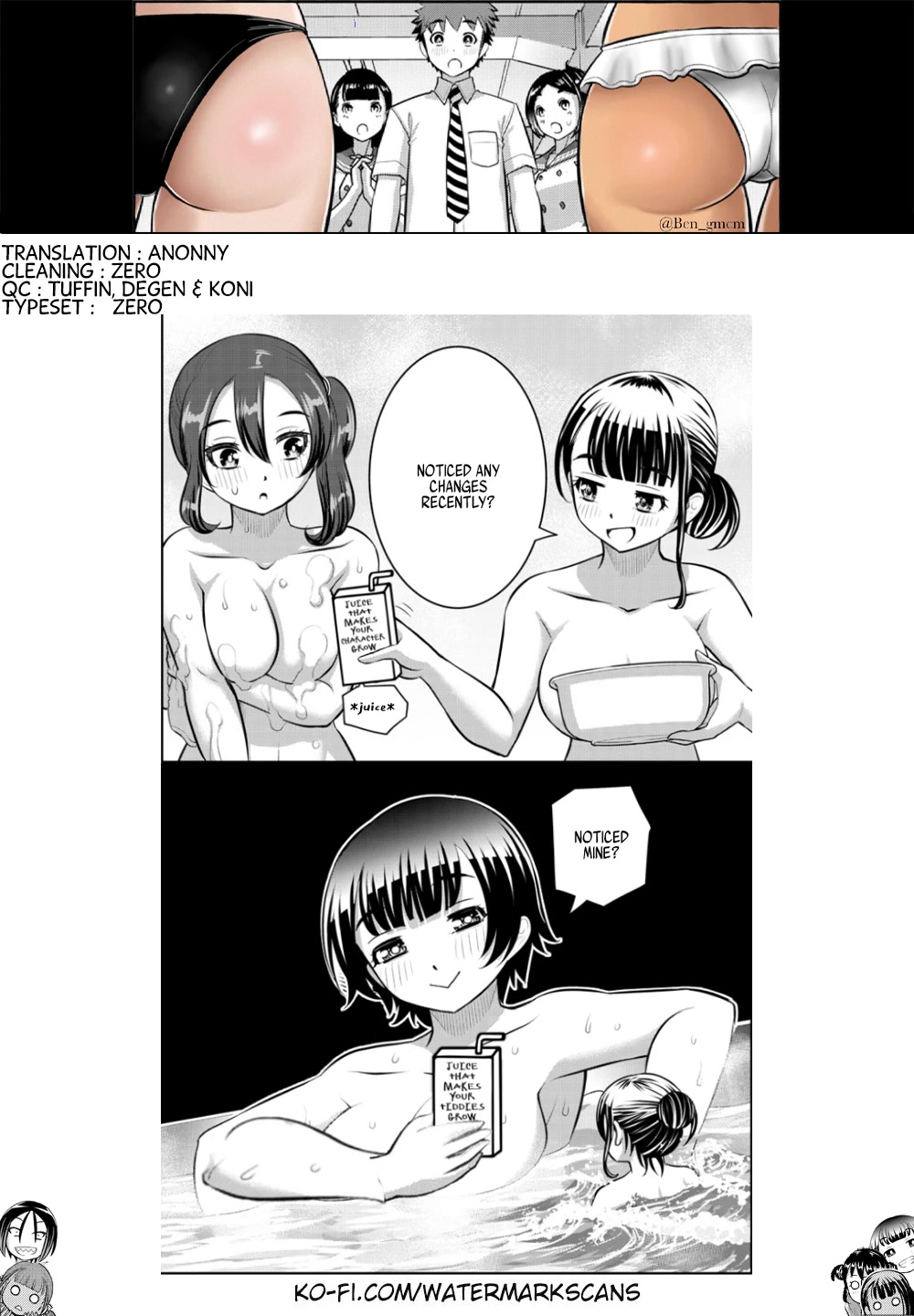Yankee JK KuzuHana-chan Chapter 122 page 22 - Chapter 122: Meeting in the Bath