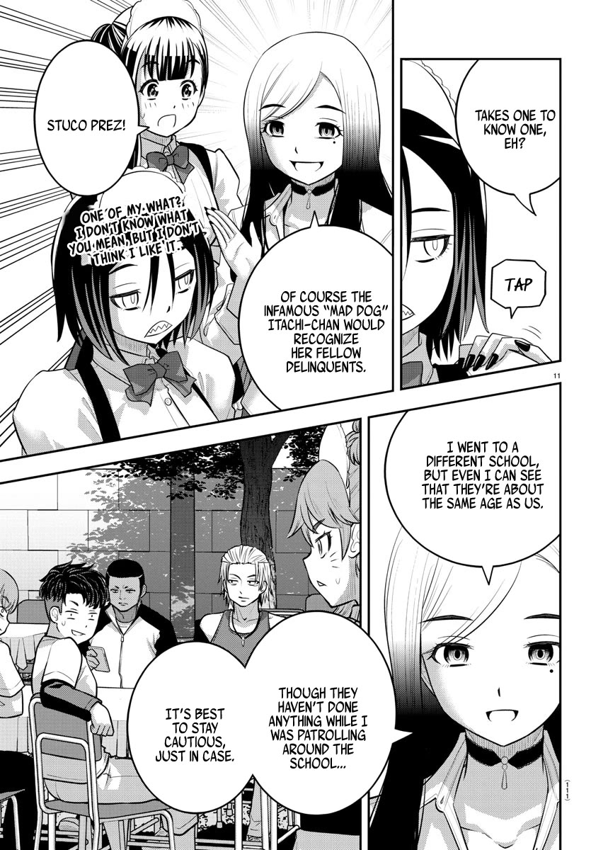 Yankee JK KuzuHana-chan Chapter 201 page 11 - Chapter 201: When the cat's away...