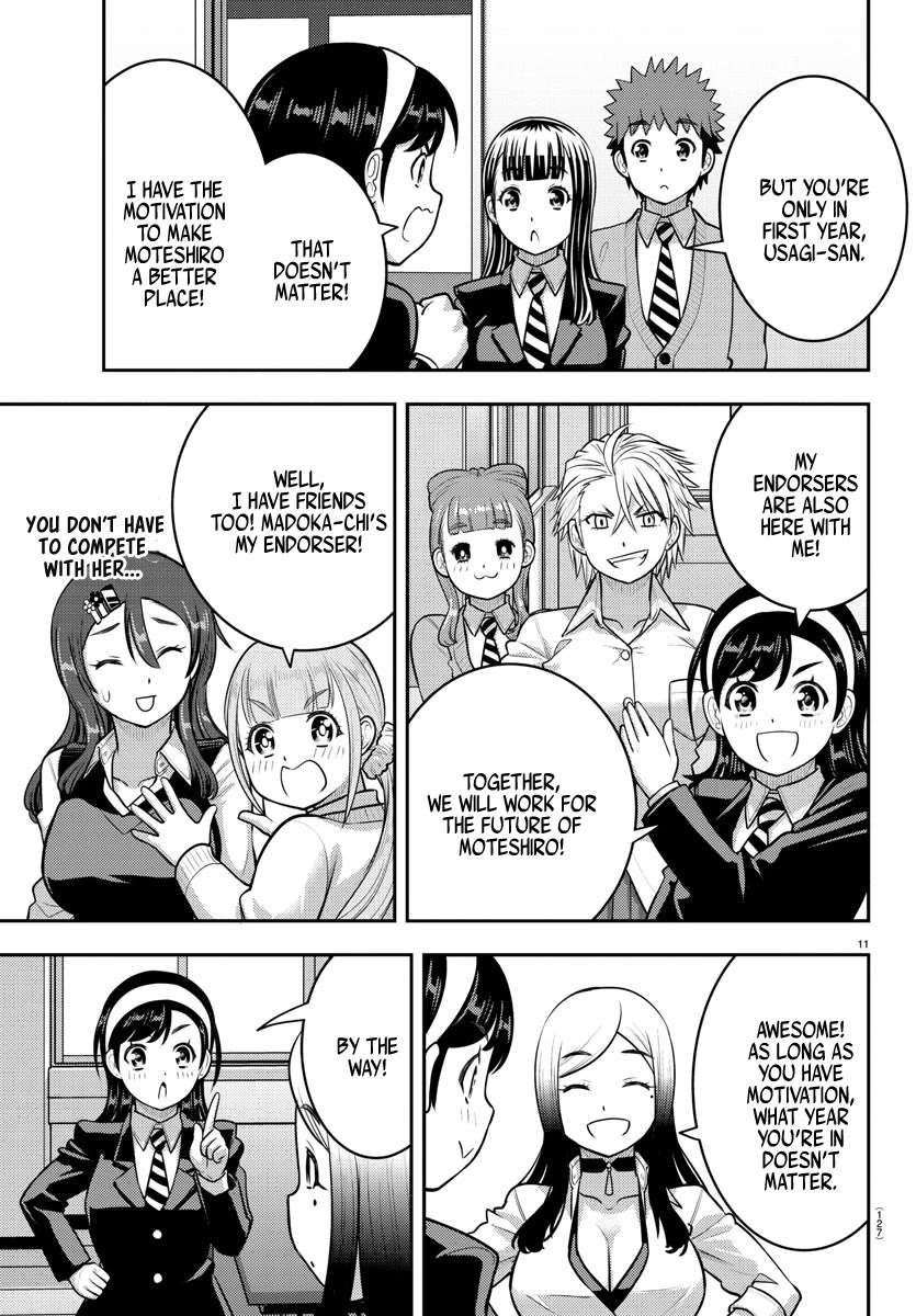 Yankee JK KuzuHana-chan Chapter 215 page 11 - Chapter 215: Motershiro High Student Council Presidential Candidates Announcement