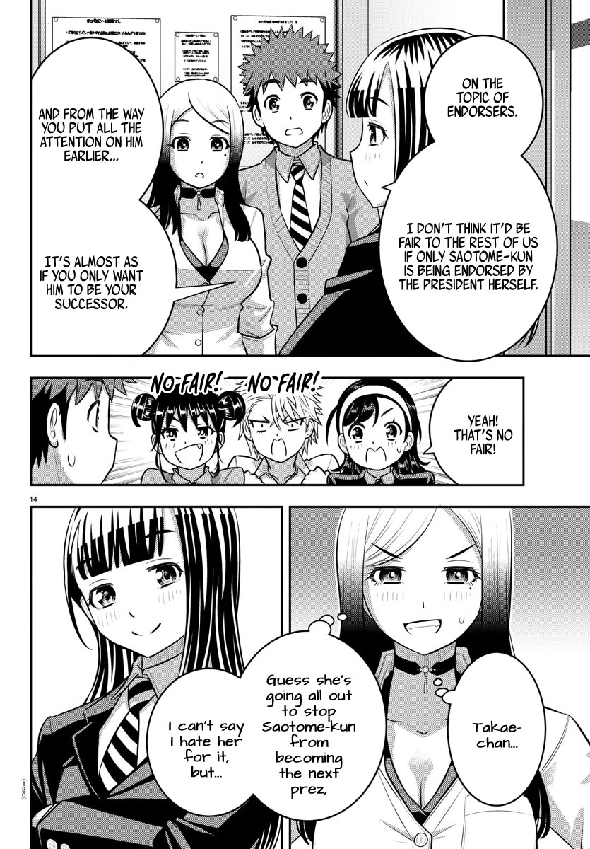 Yankee JK KuzuHana-chan Chapter 215 page 14 - Chapter 215: Motershiro High Student Council Presidential Candidates Announcement