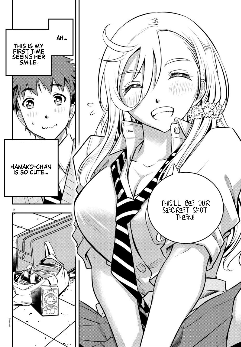Yankee JK KuzuHana-chan Chapter 3 page 14 - Chapter 3: Lunch on the Rooftop