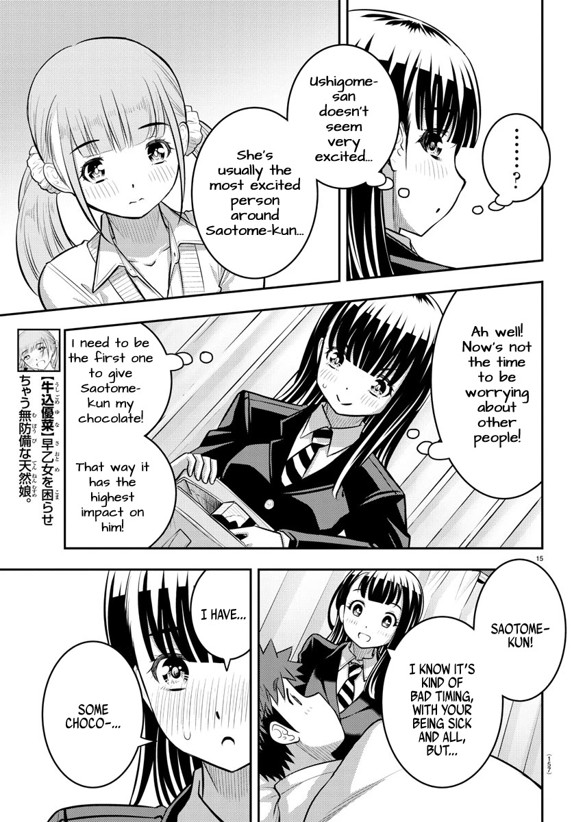 Yankee JK KuzuHana-chan Chapter 78 page 15 - Chapter 78: Childhood friend on Valentine's day
