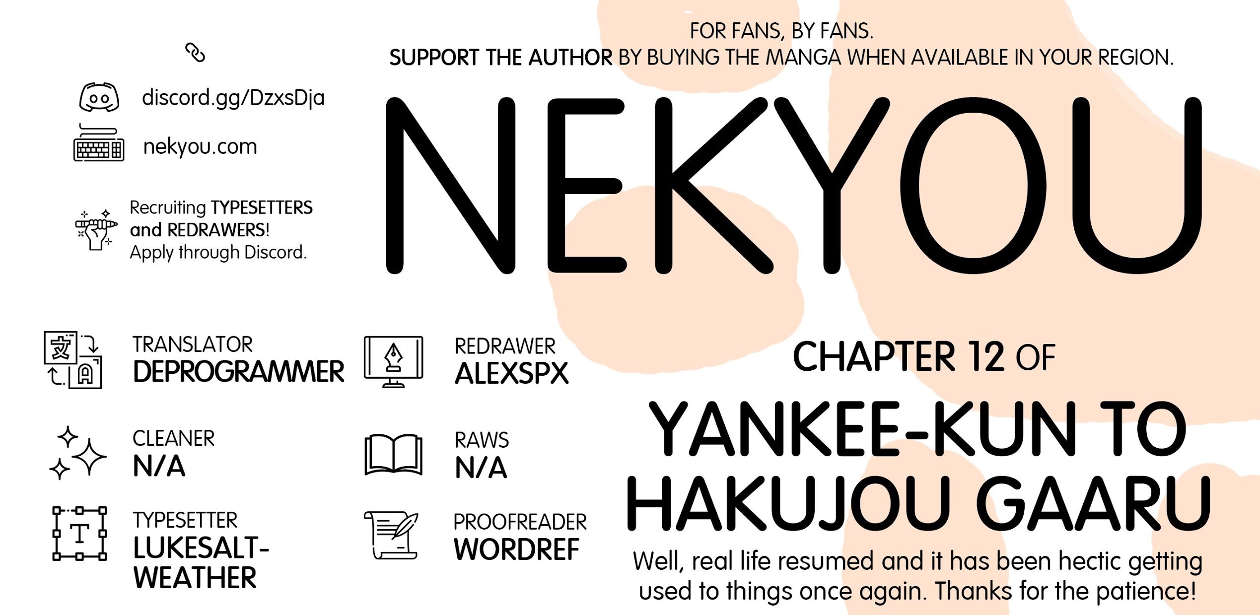 Yankee-kun and the White Cane Girl Chapter 12 page 1 - Chapter 12