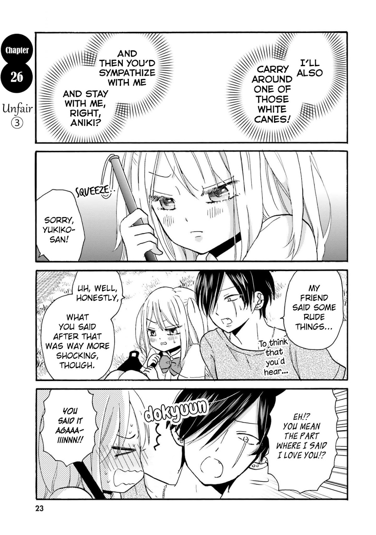 Yankee-kun and the White Cane Girl Chapter 26 page 3 - Chapter 26: Unfair ③