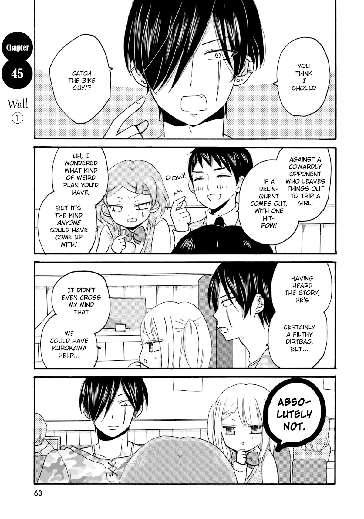 Yankee-kun and the White Cane Girl Chapter 45 page 2 - Chapter 45: Wall ①