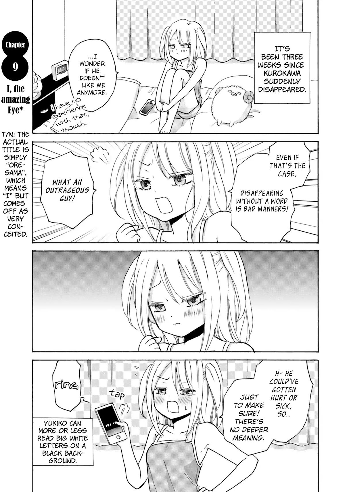 Yankee-kun and the White Cane Girl Chapter 9 page 2 - Chapter 9: I, The Amazing Eye