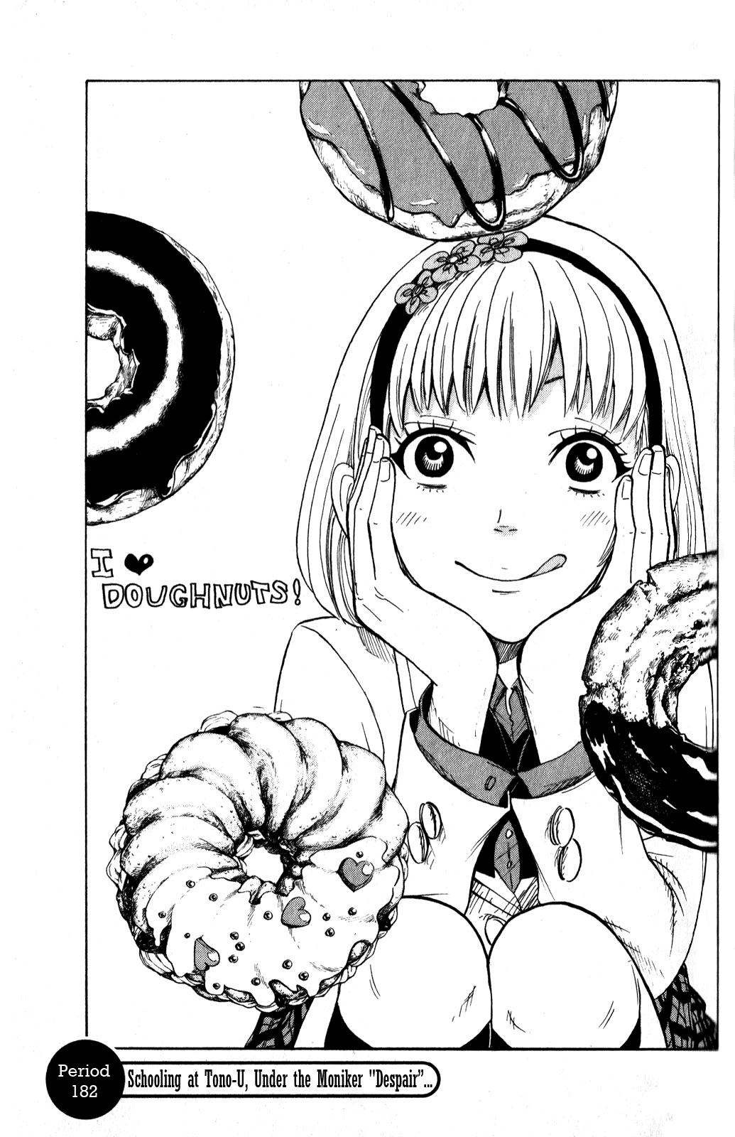 Yanki-kun to Megane-chan Chapter 182 page 1 - Chapter 182: Schooling at Tono-U, Under the Moniker "Despair"...