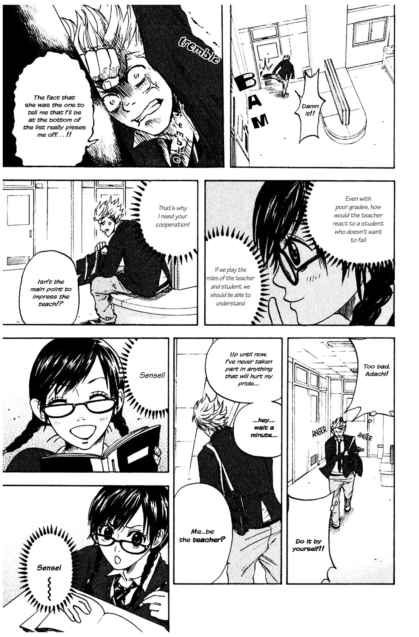 Yanki-kun to Megane-chan Chapter 2 page 7 - Chapter 2: Minus 10 Points Equals Repeat
