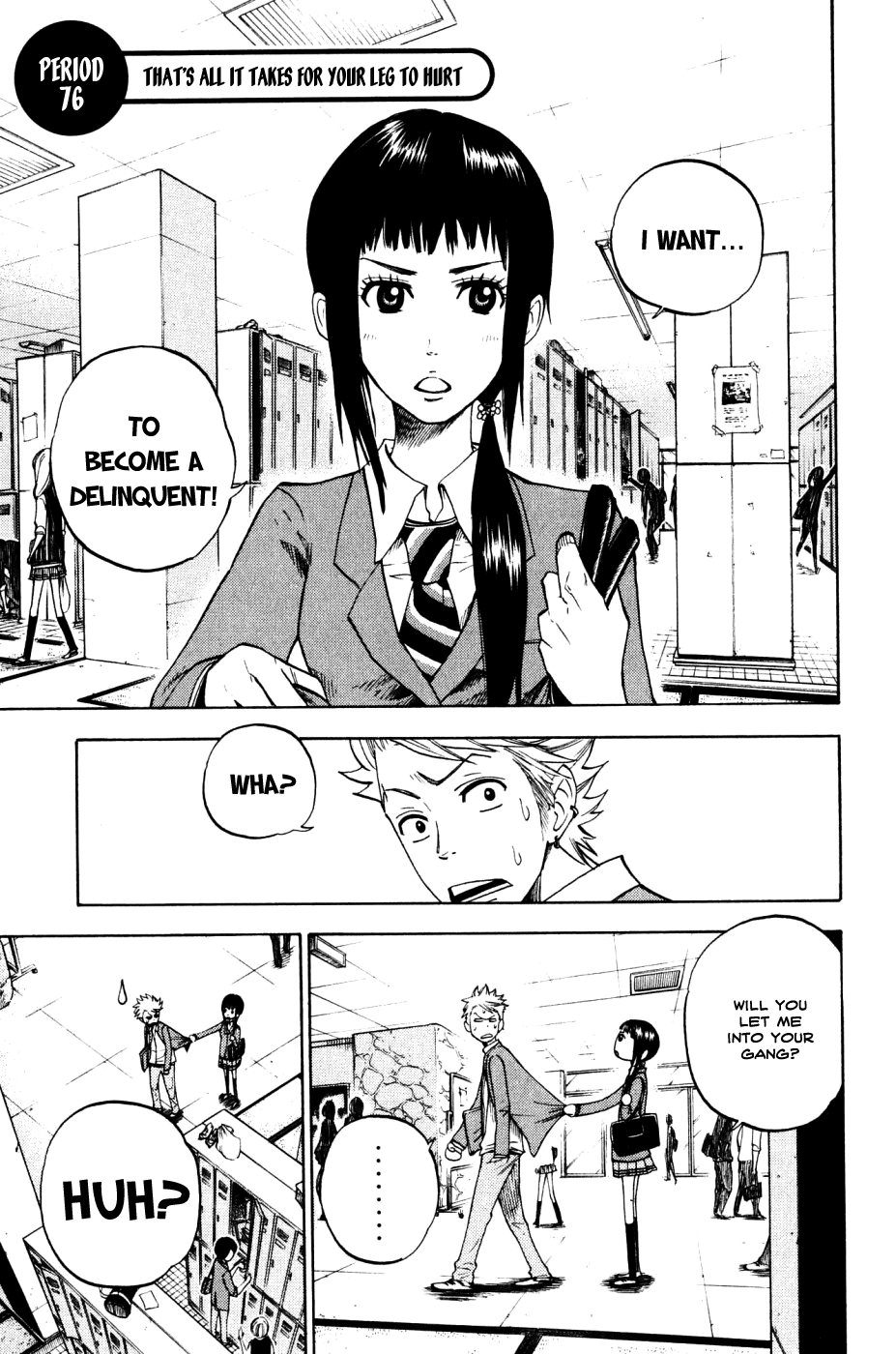 Yanki-kun to Megane-chan Chapter 76 page 1 - Chapter 76: That's All It Takes for Your Leg to Hurt