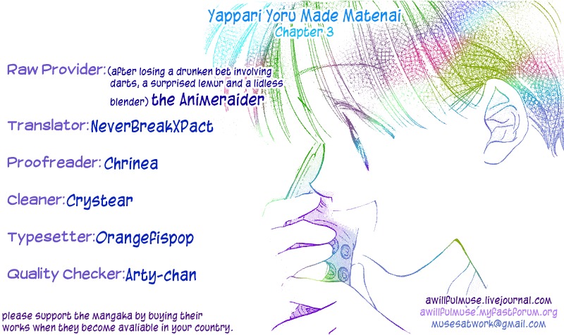 Yappari Yoru made Matenai Chapter 3 page 1 - Chapter 3: O.HA.YO