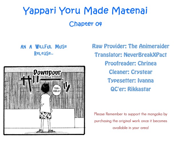 Yappari Yoru made Matenai Chapter 4 page 1 - Chapter 4: Love Is Sometimes Like Rain
