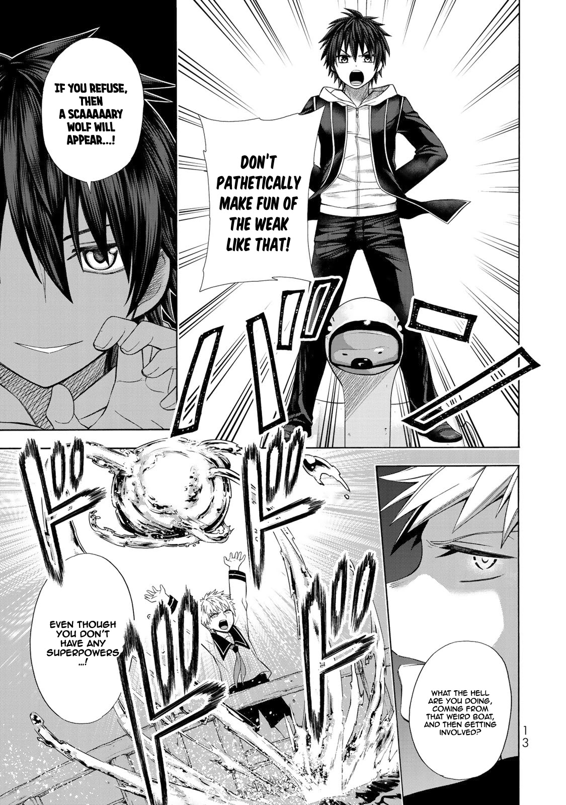 Yari Sugita Majin Senmetsu-sha no Nana-tai Tsumi Yuugi (New Game) Chapter 1 page 12 - Chapter 1: A Thursday Where Fates Interwine