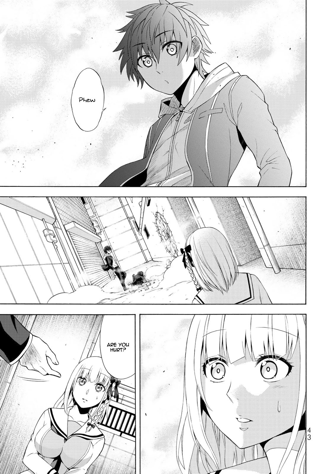Yari Sugita Majin Senmetsu-sha no Nana-tai Tsumi Yuugi (New Game) Chapter 1 page 42 - Chapter 1: A Thursday Where Fates Interwine