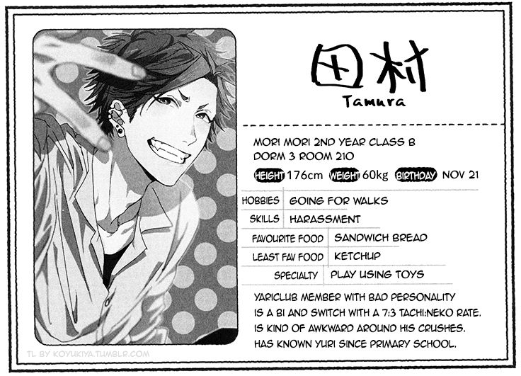 Yarichin Bitch Club Chapter 8.5 page 7 - Chapter 8.5 : Character Profiles