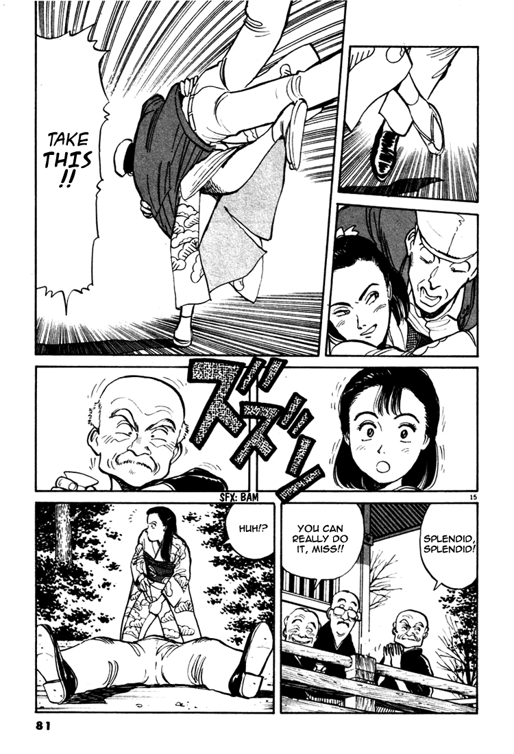 Yawara! Chapter 4.2 page 14 - Chapter 4 v2 : Panchira-Ba Throw Under The Clear Sky