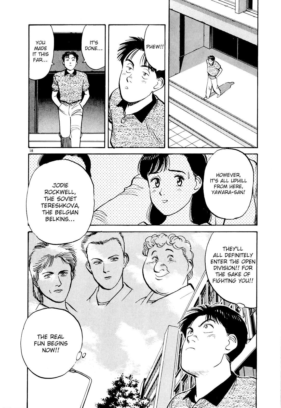 Yawara! Chapter 84.2 page 18 - Chapter 84 v2 : The Real Fun Begins Now!!